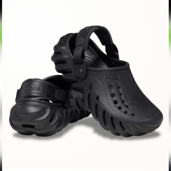 Crocs Kids Echo Clogs Black Size: J3 - Picture 1 of 9